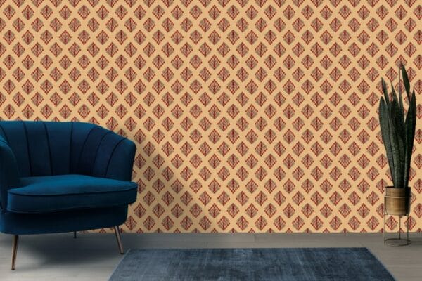 Beautiful background texture floral pattern Fabric Wallpaper Covers an area ​​up to 4.2mX3m with adhesive  and smoothing tool
