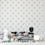 Abstract striped vector line Fabric Wallpaper Covers an area ​​up to 4.2mX3m with adhesive  and smoothing tool