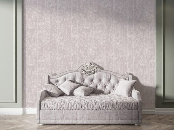 White paper background with abstract wavy  Fabric Wallpaper Covers an area ​​up to 4.2mX3m with adhesive  and smoothing tool