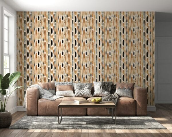 Seamless gingham checks pattern Fabric Wallpaper Covers an area ​​up to 4.2mX3m with adhesive  and smoothing tool