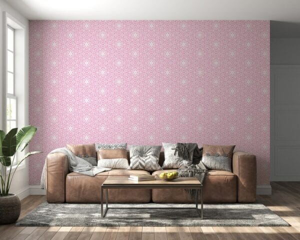 Natibaby Safi Rose Woven Wrap  Fabric Wallpaper Covers an area ​​up to 4.2mX3m with adhesive  and smoothing tool