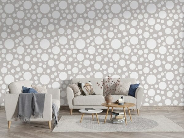 Multi Bubbles Glass Pattern Fabric Wallpaper Covers an area ​​up to 4.2mX3m with adhesive  and smoothing tool