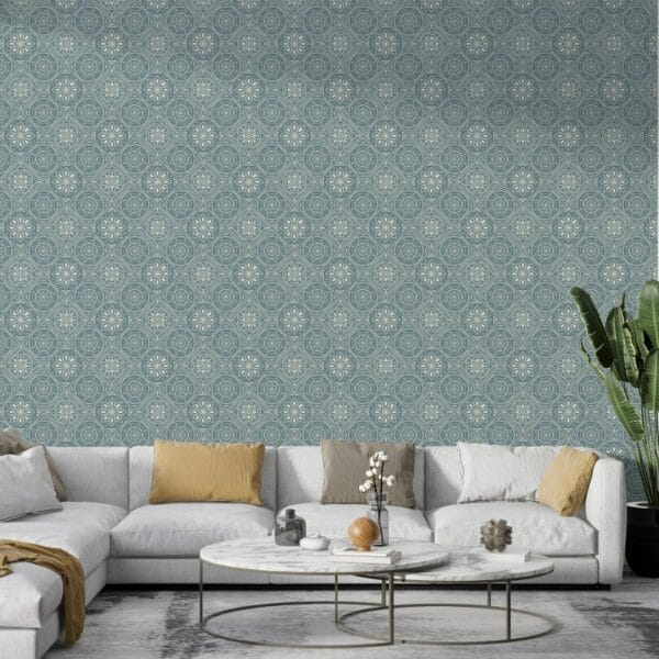 Capel Burmese Flower Fabric Wallpaper Covers an area ​​up to 4.2mX3m with adhesive  and smoothing tool