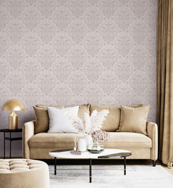 Beautiful Deco Geo Soft Grey Boutique Fabric Wallpaper Covers an area ​​up to 4.2mX3m with adhesive  and smoothing tool