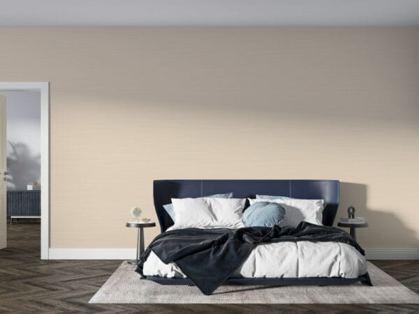 Off white Paint Color Fabric Wallpaper Covers an area ​​up to 4.2mX3m with adhesive  and smoothing tool