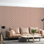 ورق حائط من القماش بنقشة الورود يغطي مساحة تصل إلى 4.2م × 3م باستخدام أداة لاصقة وأداة تنعيم