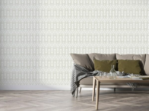 Delicate geometric pattern Fabric Wallpaper Covers an area ​​up to 4.2mX3m with adhesive  and smoothing tool