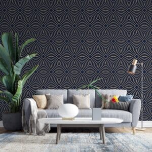 Beautiful Japanese patterns Fabric Wallpaper Covers an area ​​up to 4.2mX3m with adhesive  and smoothing tool