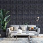 خلفية قماشية مجردة بنمط مربع ممتاز بدون درزات تغطي مساحة تصل إلى 4.2 م × 3 م باستخدام أداة لاصقة وتنعيم