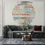 Motivation words Fabric Wallpaper Covers an area ​​up to 4.2mX3m with adhesive  and smoothing tool