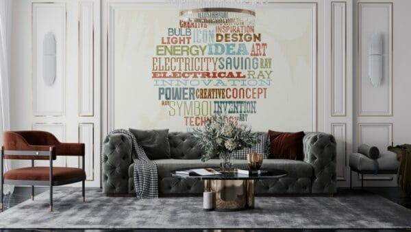 Motivation words Fabric Wallpaper Covers an area ​​up to 4.2mX3m with adhesive  and smoothing tool