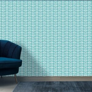 ورق حائط من القماش بنمط هندسي جميل بدون درزات يغطي مساحة تصل إلى 4.2 متر × 3 متر مع أداة لاصقة وتنعيم