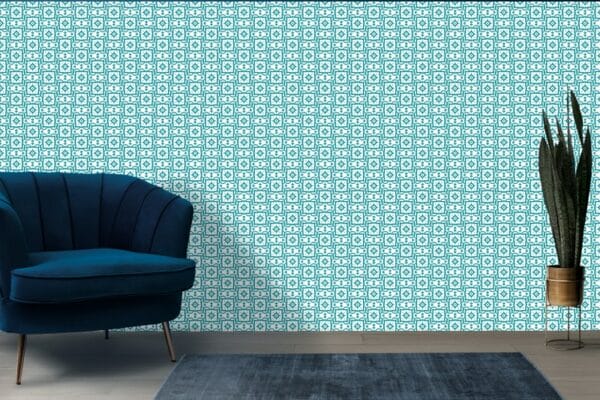 Beautiful Geometric Seamless Pattern Fabric Wallpaper Covers an area ​​up to 4.2mX3m with adhesive  and smoothing tool