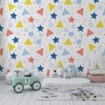 Abstract seamless pattern background Fabric Wallpaper Covers an area ​​up to 4.2mX3m with adhesive  and smoothing tool