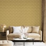 Vintage old paper with a pattern Fabric Wallpaper Covers an area ​​up to 4.2mX3m with adhesive  and smoothing tool