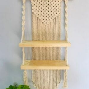 Macramé Wooden Shelf Handmade