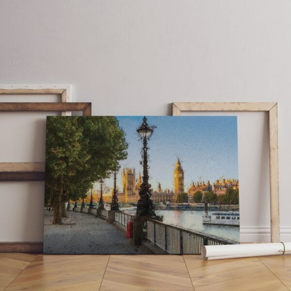 Famous Big Ben during sunset in London printed on canvas 60x40