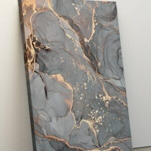 Abstract Slate Grey Marble Canvas Wall Art
