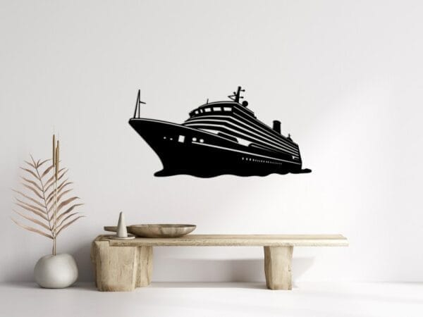 Cruise Ship Nautical Wood Wall Art 100x50