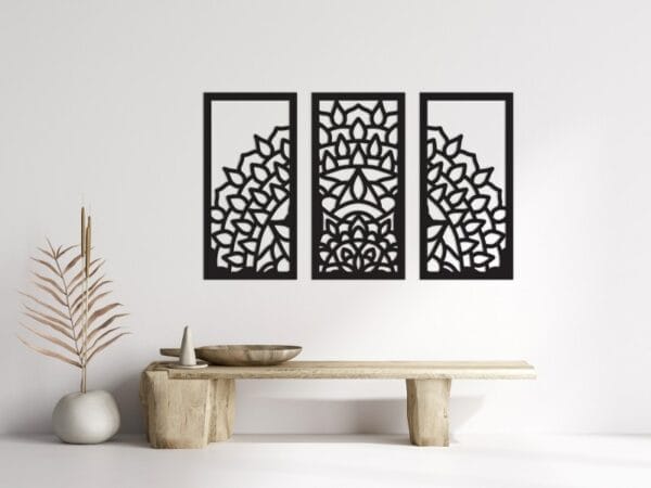 New mandala flower painting Wood Wall Art 130x80