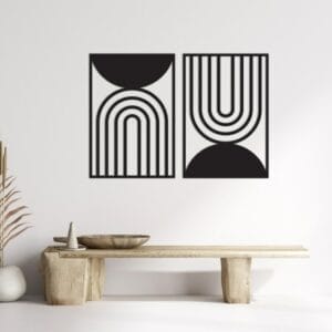 Set Of 2 Boho Geometric Abstract Wall Art 115x80