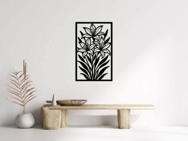 Lily Bouquet Wood Wall Art 80x50