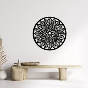Forest Bloom Mandala Wood Wall Art 80x80