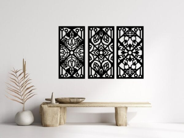 Celestial Tapestry Wood Wall Art Set 130x80