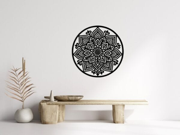 Sacred Geometry in Circle Wood Wall Art 80x80