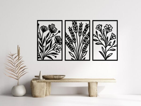 Wildflower and Wheat Wood Panels 160x80