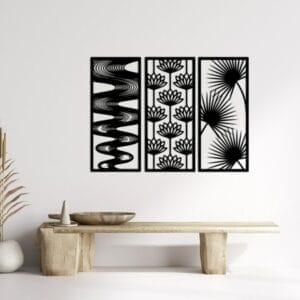 Elements of Serenity Trio Wood Wall Art 110x80