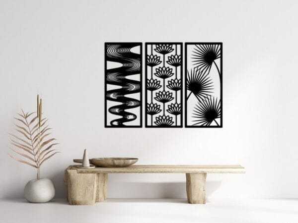 Elements of Serenity Trio Wood Wall Art 110x80