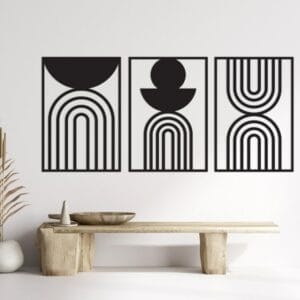 Mid-Century Modern Wood Wall Décor 175x80