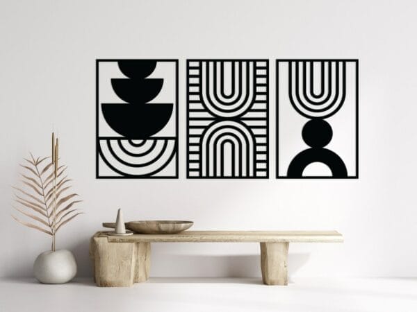 Rhythmic Arches Decor Wood Wall Art 175x80