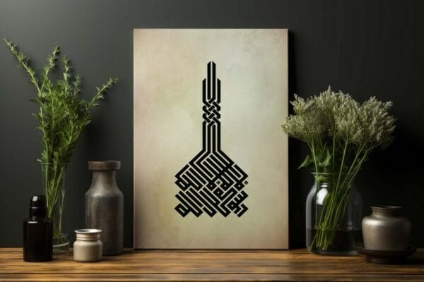 La Elah ela allah Muhammad Rasool Allah Printed on a canvas wall art