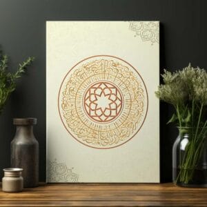Surah Al-Fatiha Printed On Canvas Wall Art