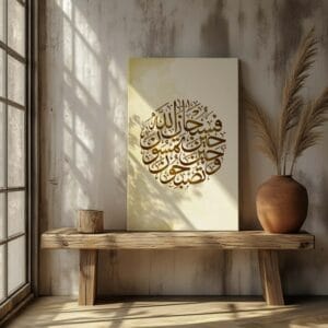 Glory be to God when you go to bed and when you wake up Printed On Canvas Wall Art