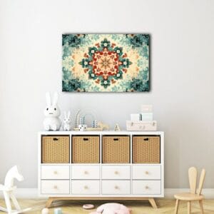 Mandalas abstract retro colors Printed On Canvas Wall Art